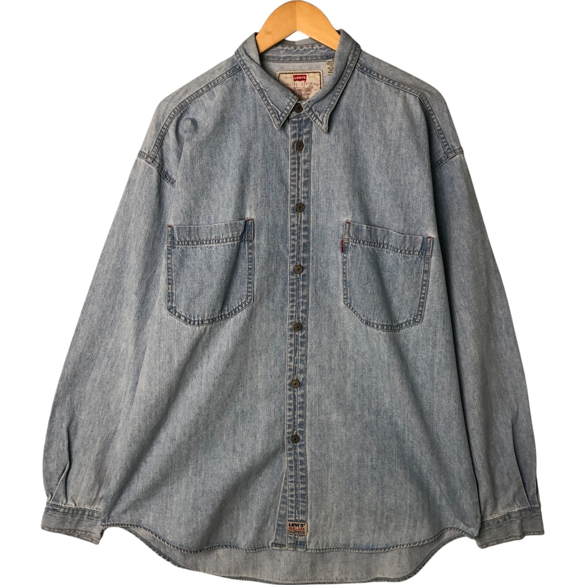 古着 90年代 リーバイス Levi's 長袖 デニムシャツ メンズXL相当 ヴィンテージ/eaa531135