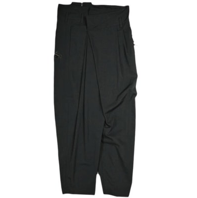 BED J.W. FORD ベッドフォード 日本製 Wrapped Trousers. ラップトラウザーパンツ 18SS-B-PT07 1 BLACK カットオフ ボトムス g25579