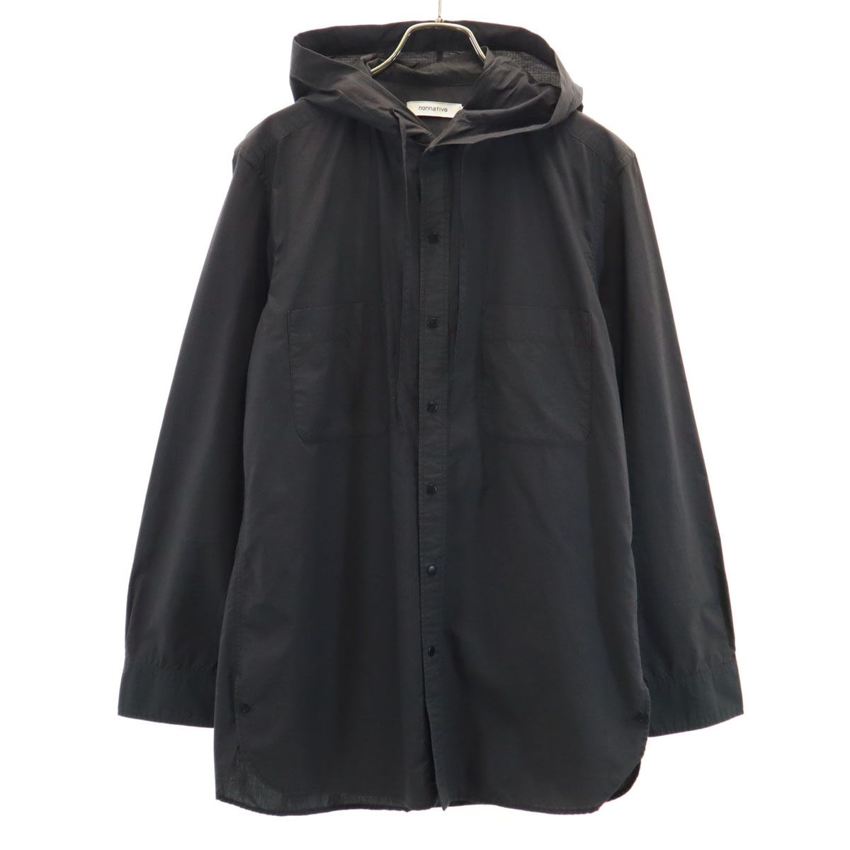 nonnative ノンネイティブ 日本製 長袖 フーデット シャツ 1 黒