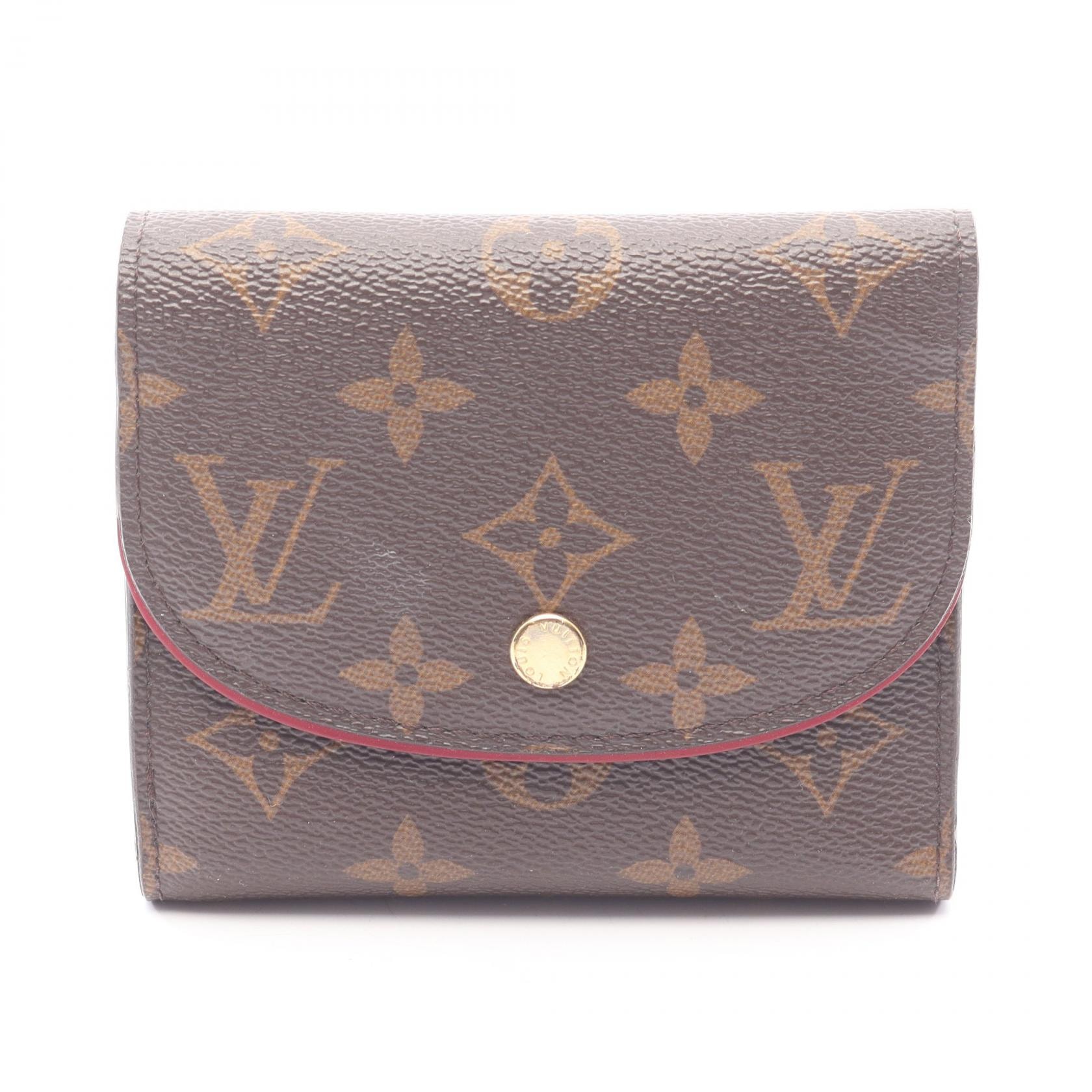 ルイ・ヴィトン LOUIS VUITTON ポルトフォイユ アリアンヌ 三つ折り財布 財布 PVCコーティングキャンバス モノグラム フューシャ レディース ブラウン系 / ピンク系 M62036 【中古】