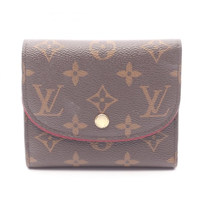 ルイ・ヴィトン LOUIS VUITTON ポルトフォイユ アリアンヌ 三つ折り財布 財布 PVCコーティングキャンバス モノグラム フューシャ レディース ブラウン系 / ピンク系 M62036 【中古】