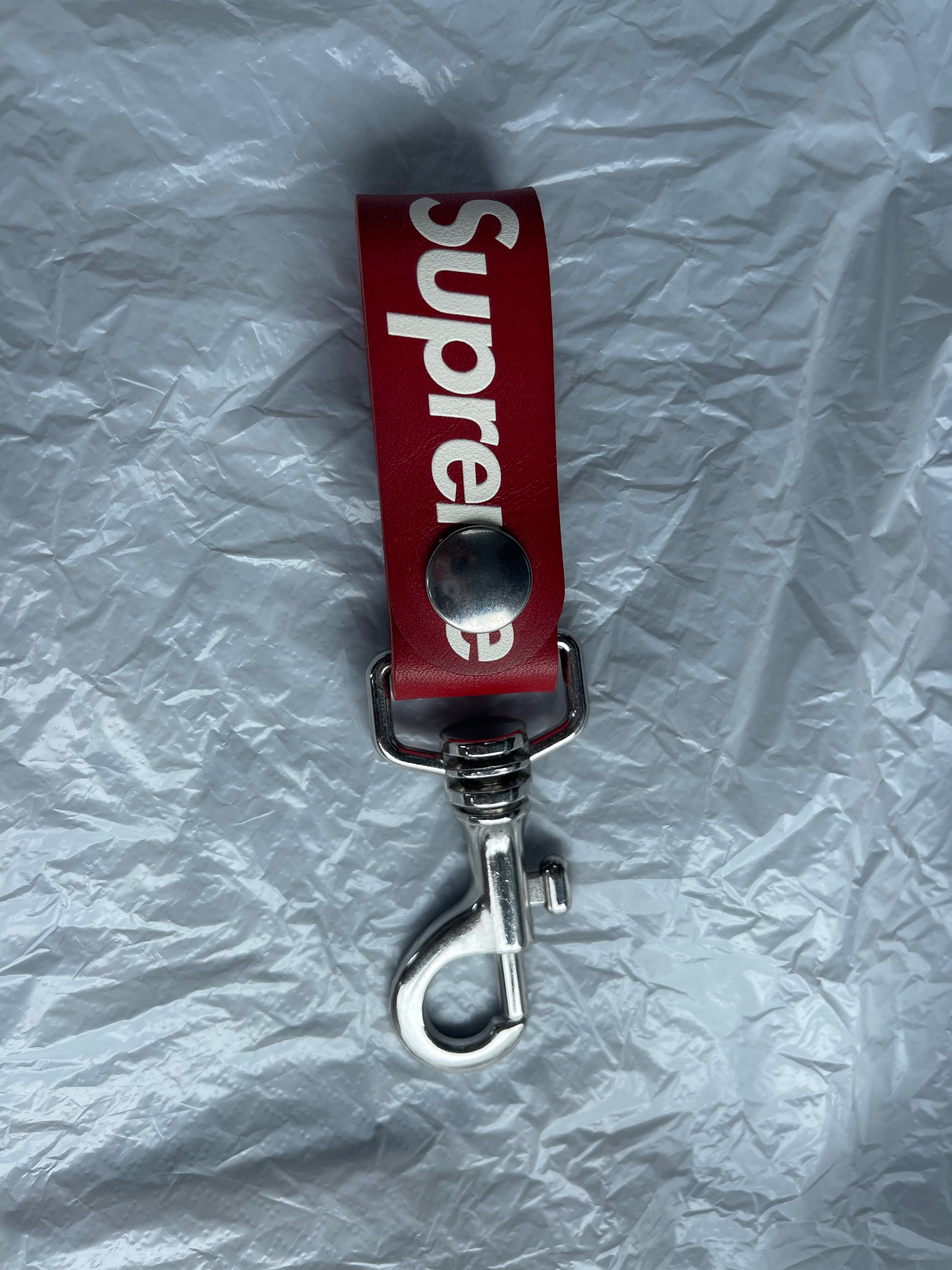 Supreme Leather Key Loop "Red"