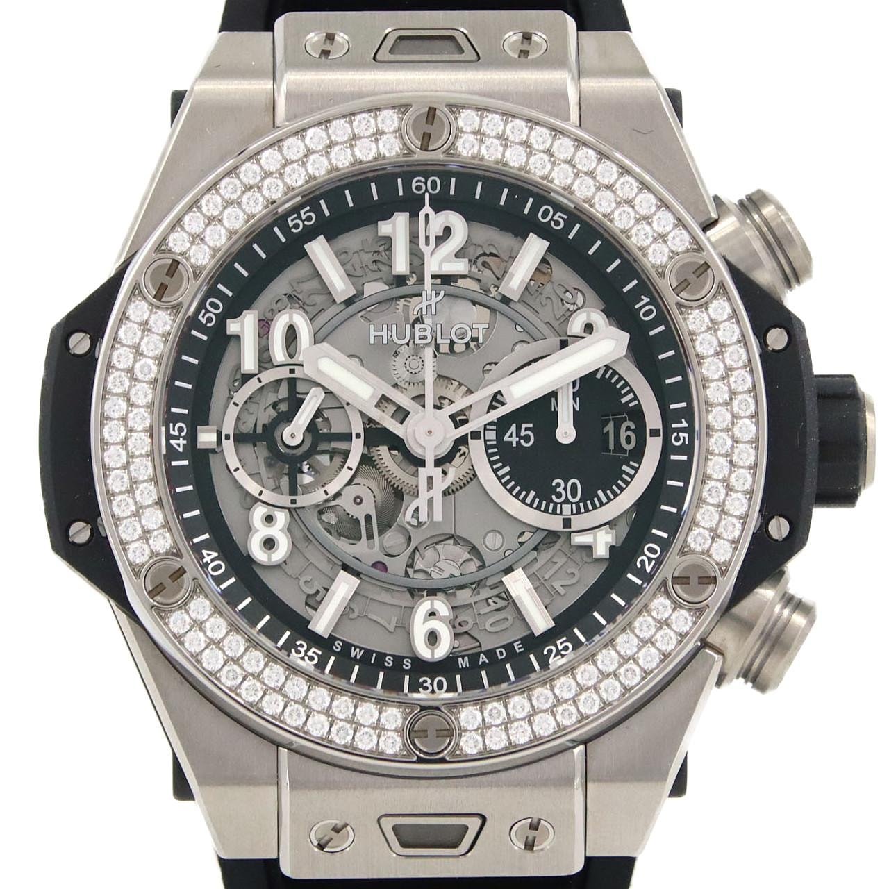 ウブロ ビッグバンウニコチタニウムダイヤモンド 421.NX.1170.RX.1104 その他 自動巻