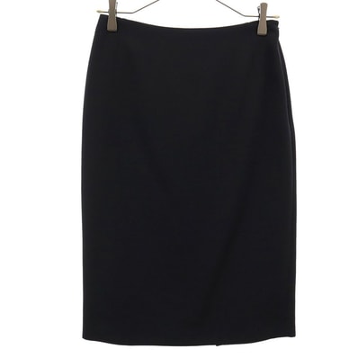 RALPH LAUREN COLLECTION ラルフローレン コレクション USA製 ウールブレンド ミディ丈 スカート 2 ブラック