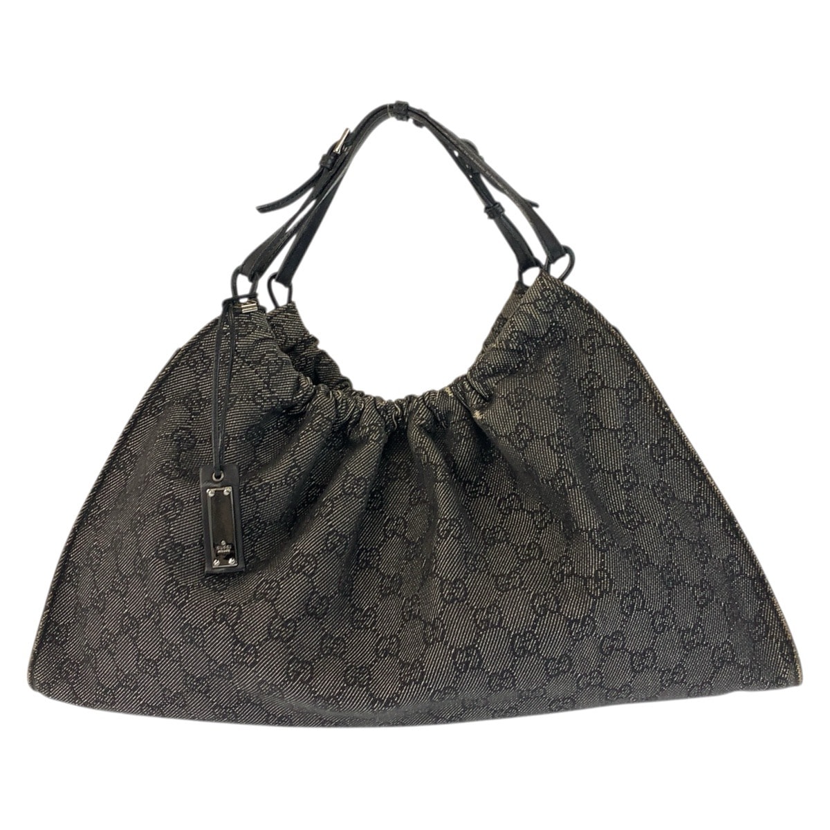 美品 GUCCI グッチ ブラック 黒 GGキャンバス ハンドバッグ 601649 【中古】