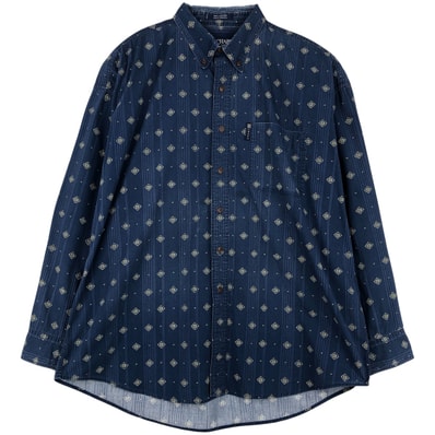 古着 ラルフローレン Ralph Lauren CHAPS チャップス 総柄 長袖 ボタンダウンシャツ メンズXL相当/eaa596672