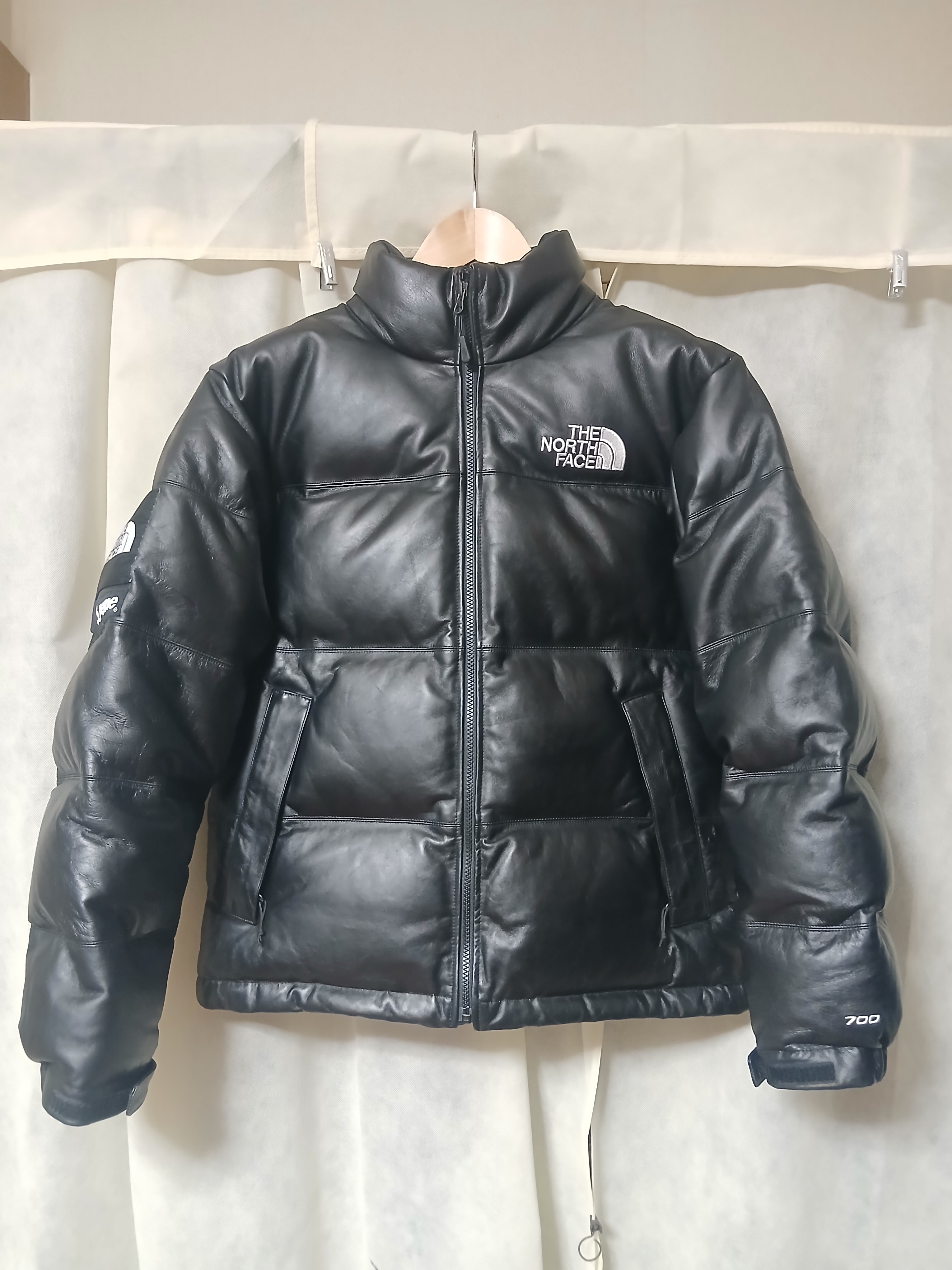 Supreme x The North Face Leather Nuptse Jacket "Black"