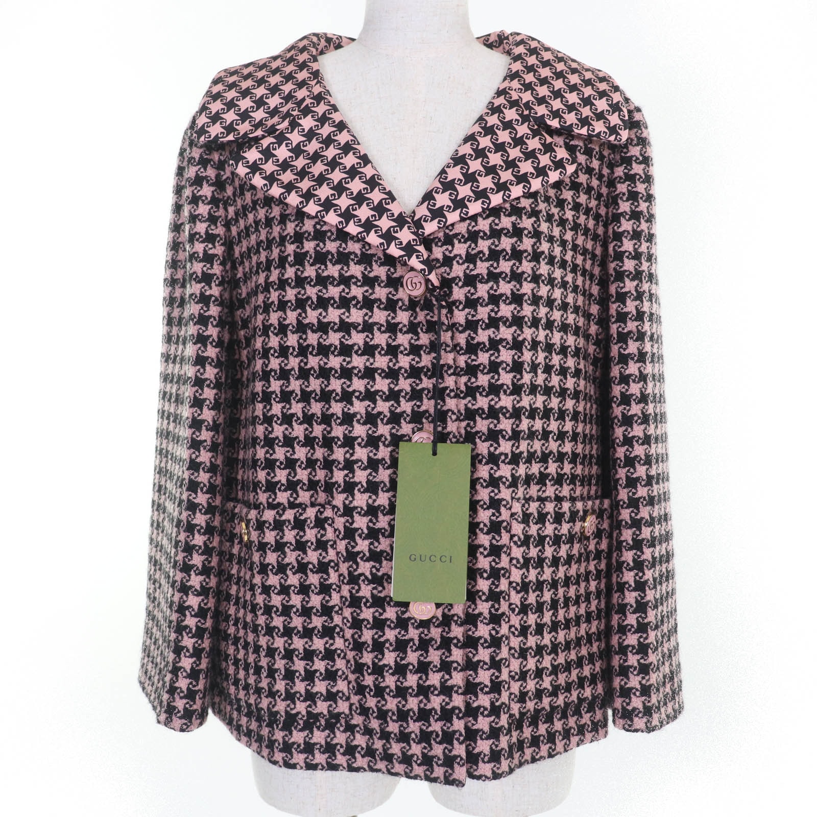 未使用品 グッチ コート ピンク レディース 40 674323