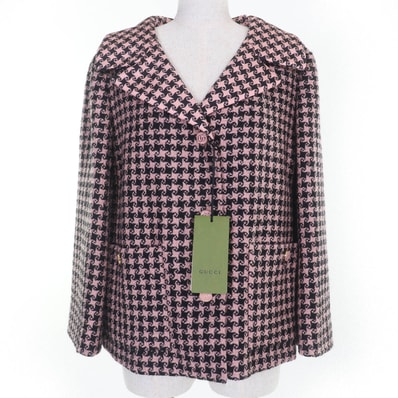 未使用品 グッチ コート ピンク レディース 40 674323