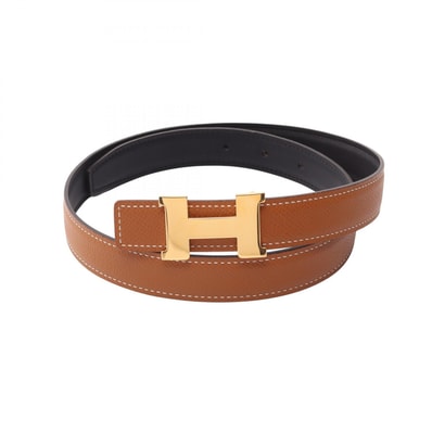 エルメス HERMES ミニ コンスタンス Hベルト リバーシブル ベルト 衣料品 ヴォーエプソン / ヴォースイフト ヴォーエプソン W刻印(2024年製造) レディース ブラウン系 / ブラック系 【中古】