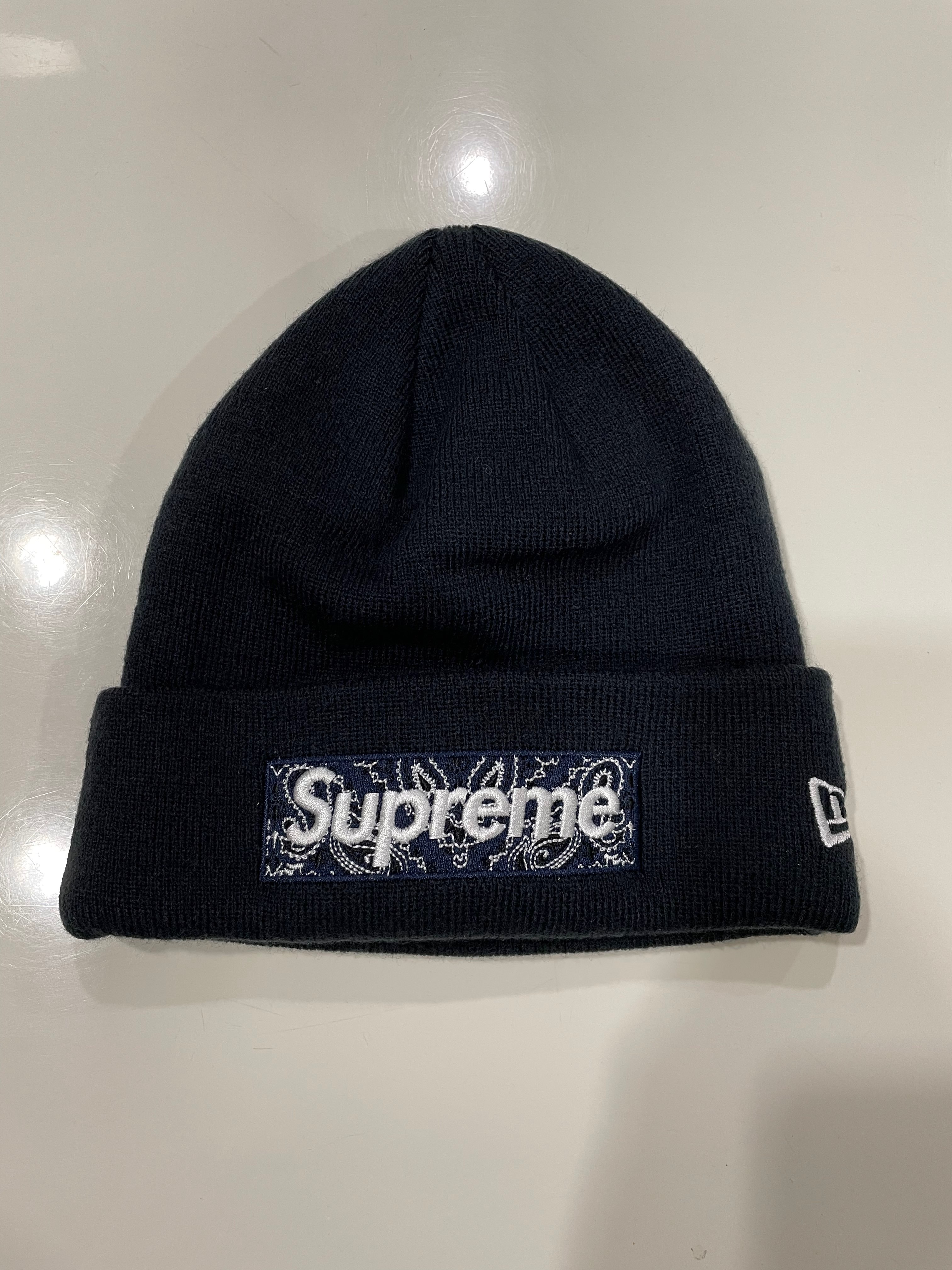 Supreme New Era® Box Logo Beanie "Navy"