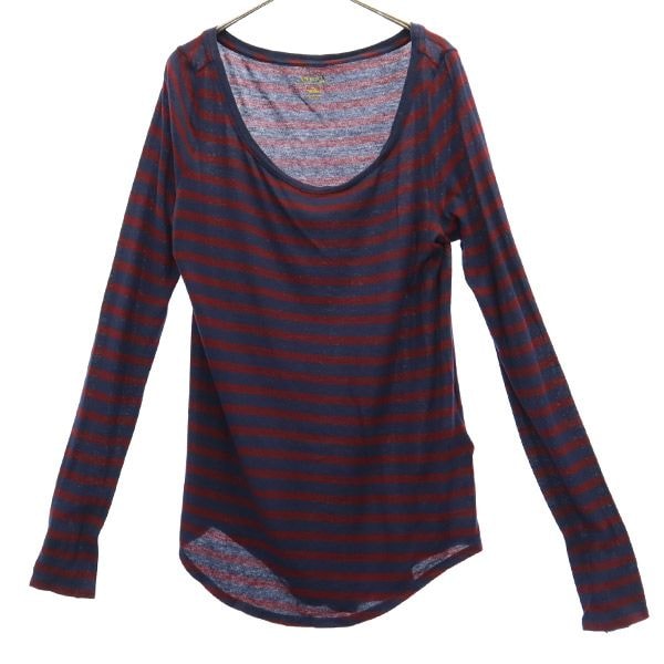 POLO RALPH LAUREN ポロラルフローレン ボーダー柄 長袖 Tシャツ M レッド×ネイビー ロンT