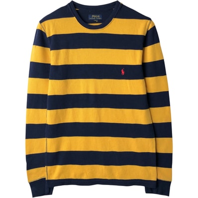 古着 ラルフローレン Ralph Lauren POLO RALPH LAUREN ボーダー柄 サーマルロングTシャツ メンズS相当/eaa616747