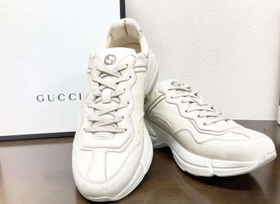 「新品」GUCCIグッチ ライトン スニーカー ヴィンテージ レザー