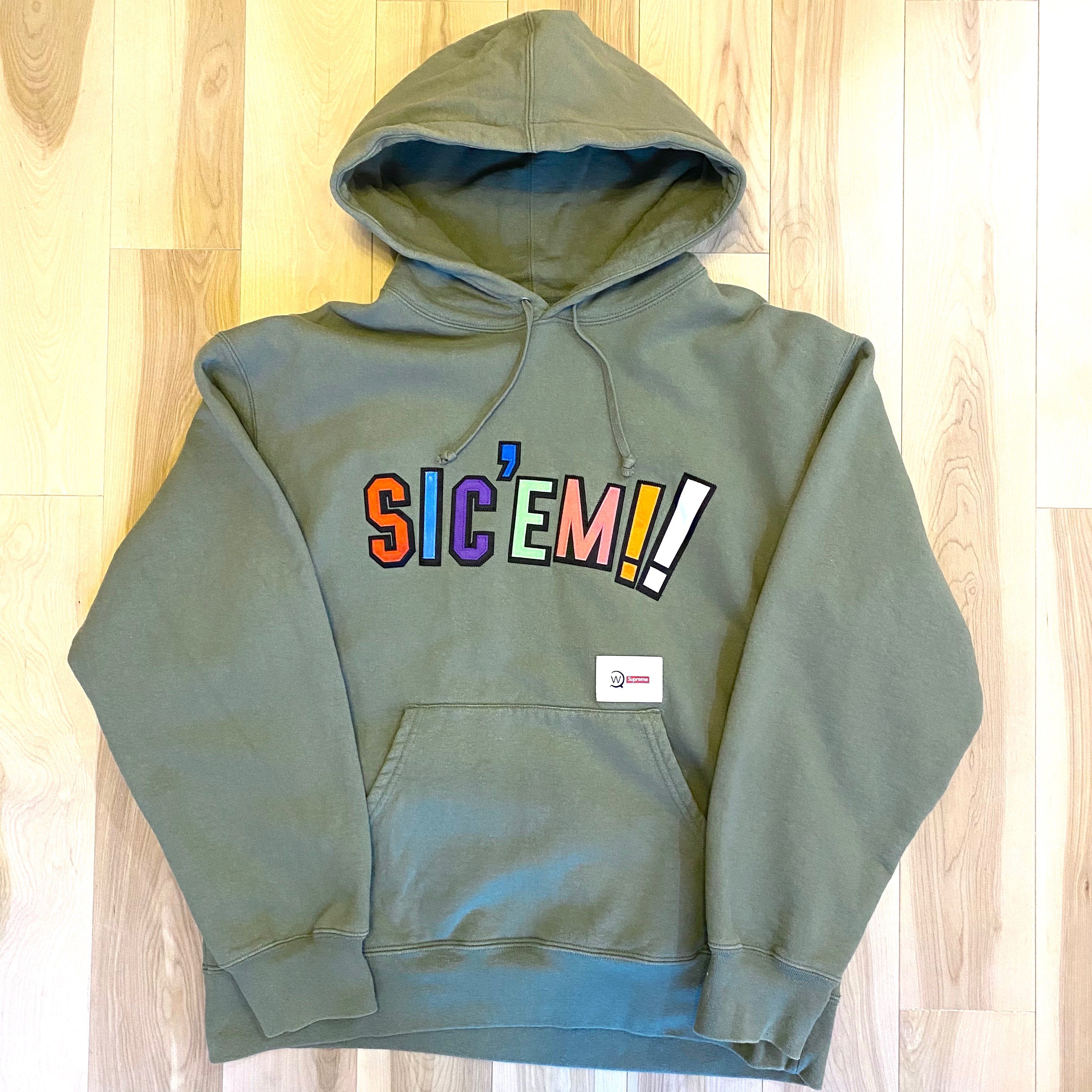 Supreme / WTAPS Sic'em! Hooded Sweatshirt "Olive Drab"