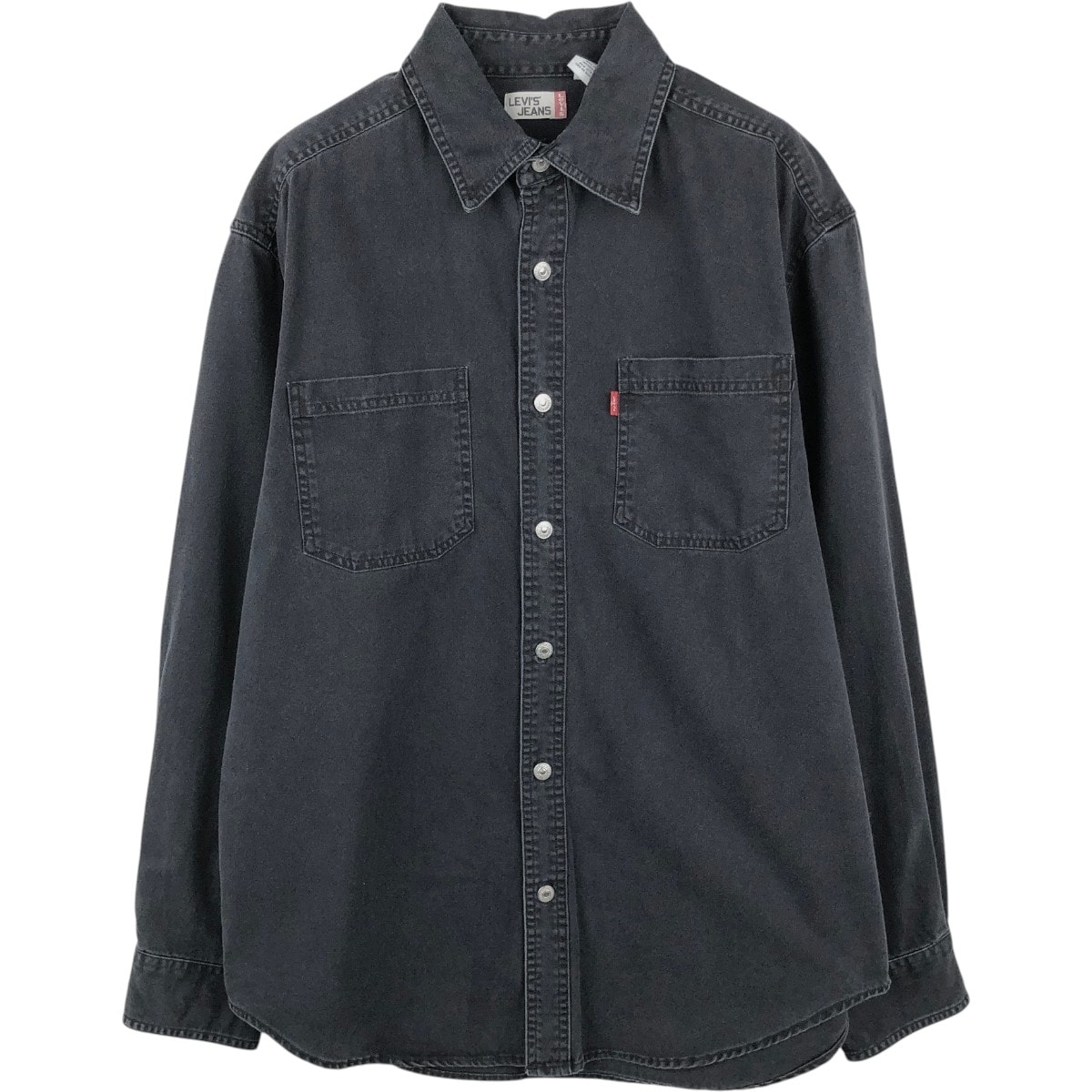 古着 90~00年代 リーバイス Levi's 長袖 ブラックデニムシャツ メンズM相当 ヴィンテージ/eaa662792