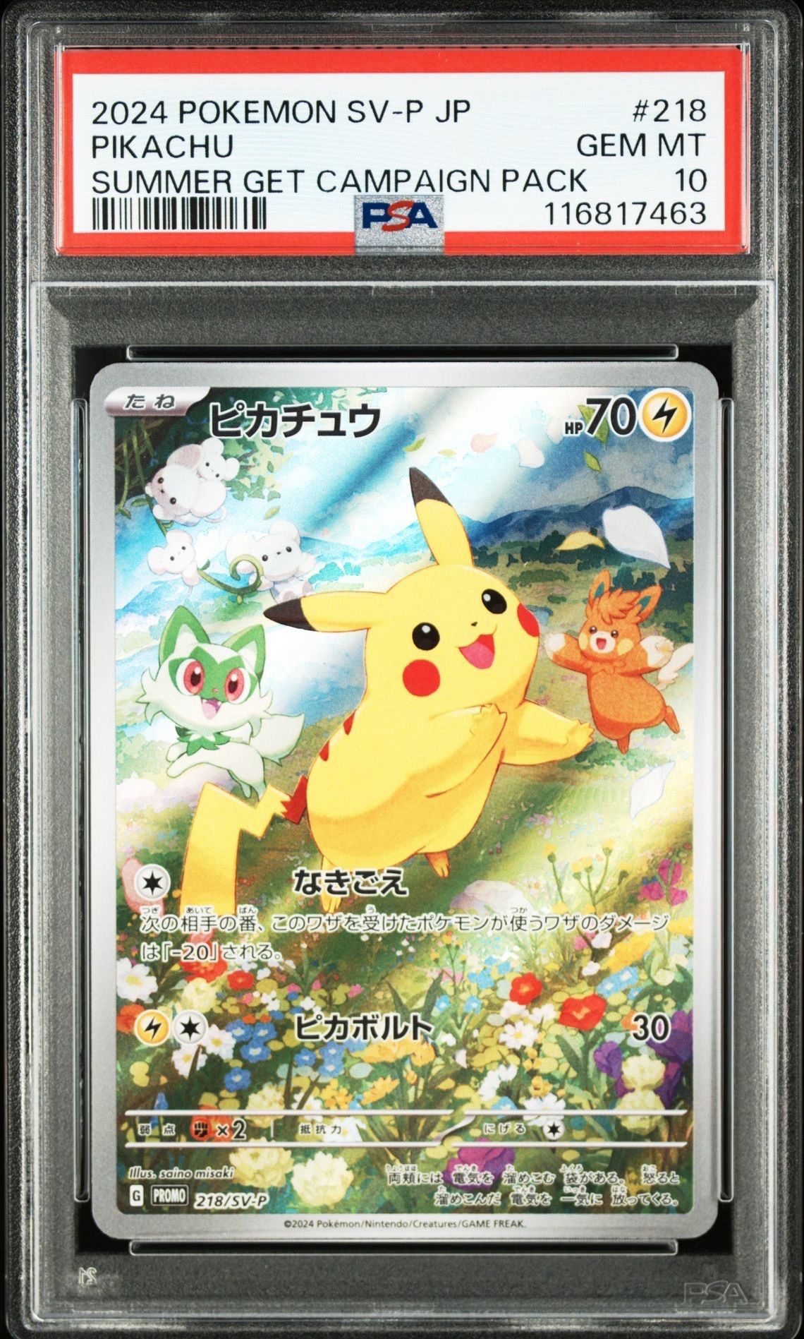 ピカチュウ P [SV-P 218](プロモカードパック「ポケカの夏がキタ!プロモカードGetキャンペーン!」)