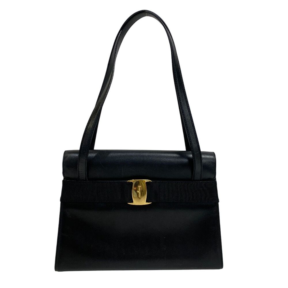サルヴァトーレフェラガモ Salvatore Ferragamo ショルダーバッグ ヴァラリボン トートバッグ ワンショルダーバッグ フラップ ブラック