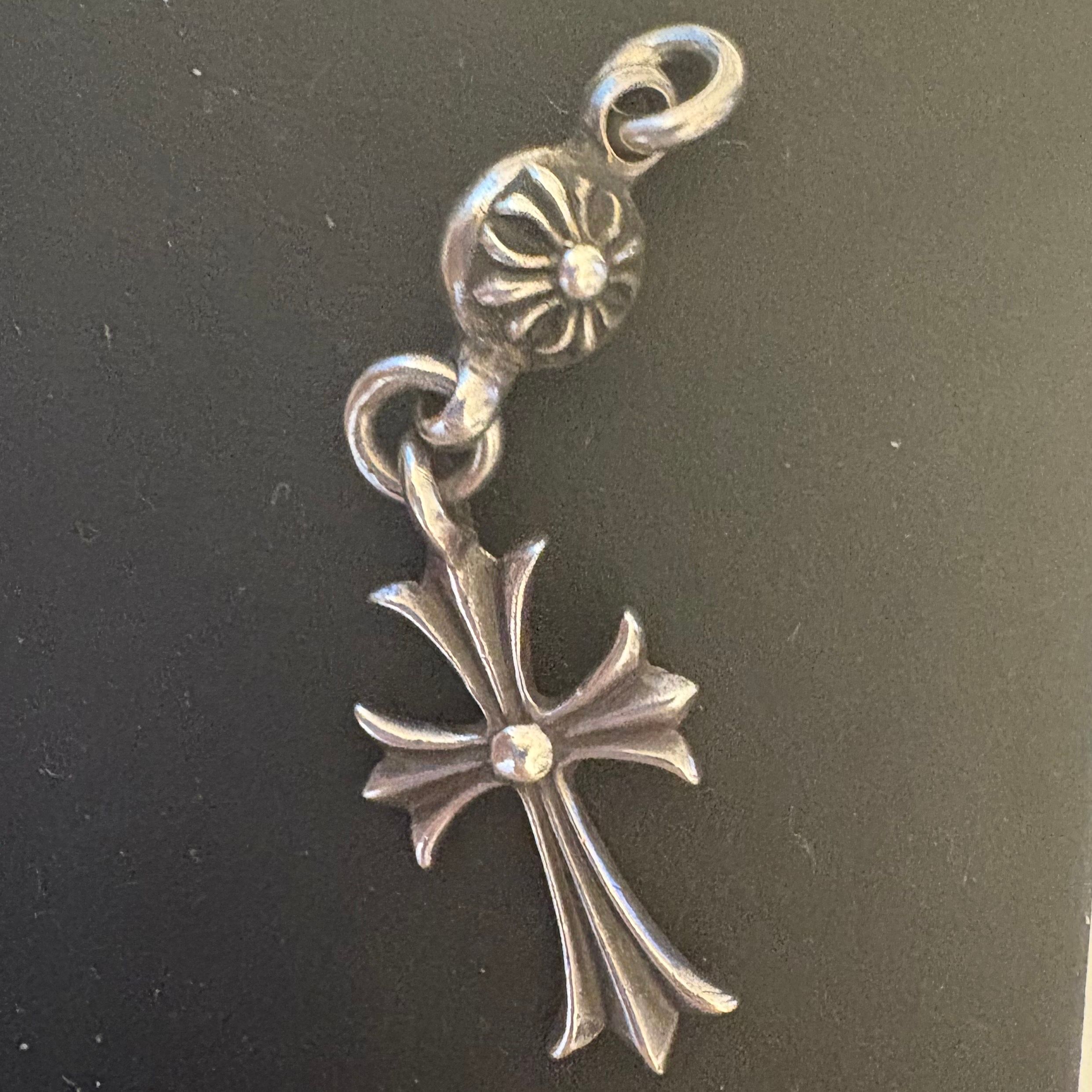 Chrome Hearts 1 Ball Tiny CH Cross Charm "Silver"