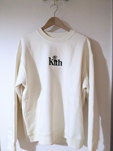KITH Treats for Trix Santa Serif Crewneck "Sandrift"