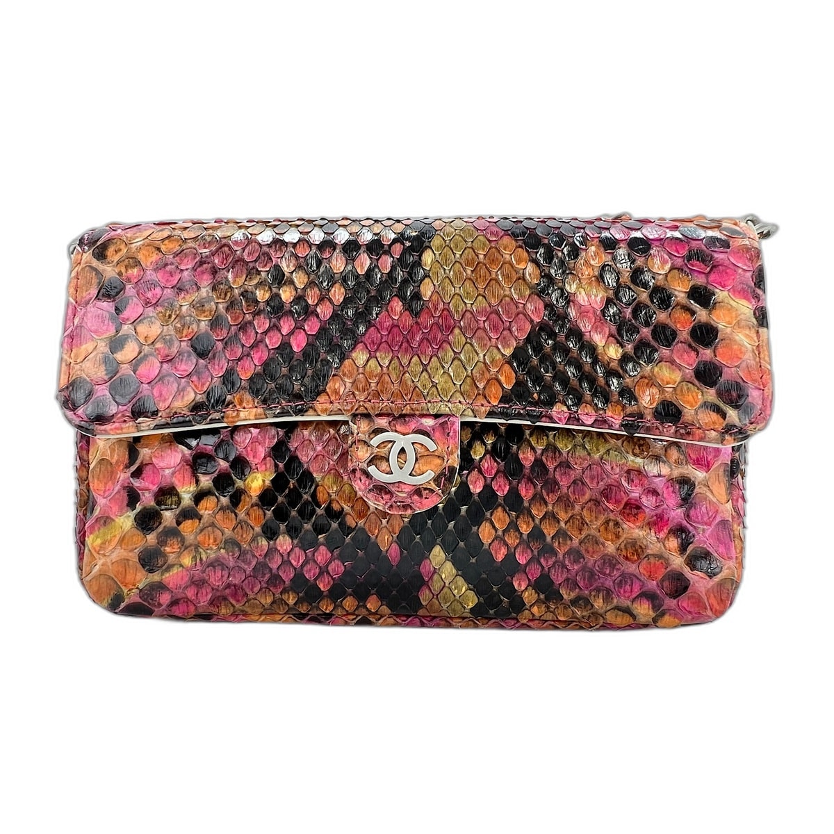 シャネル CHANEL パイソン ミニマトラッセ ショルダーバッグ パイソン【中古】