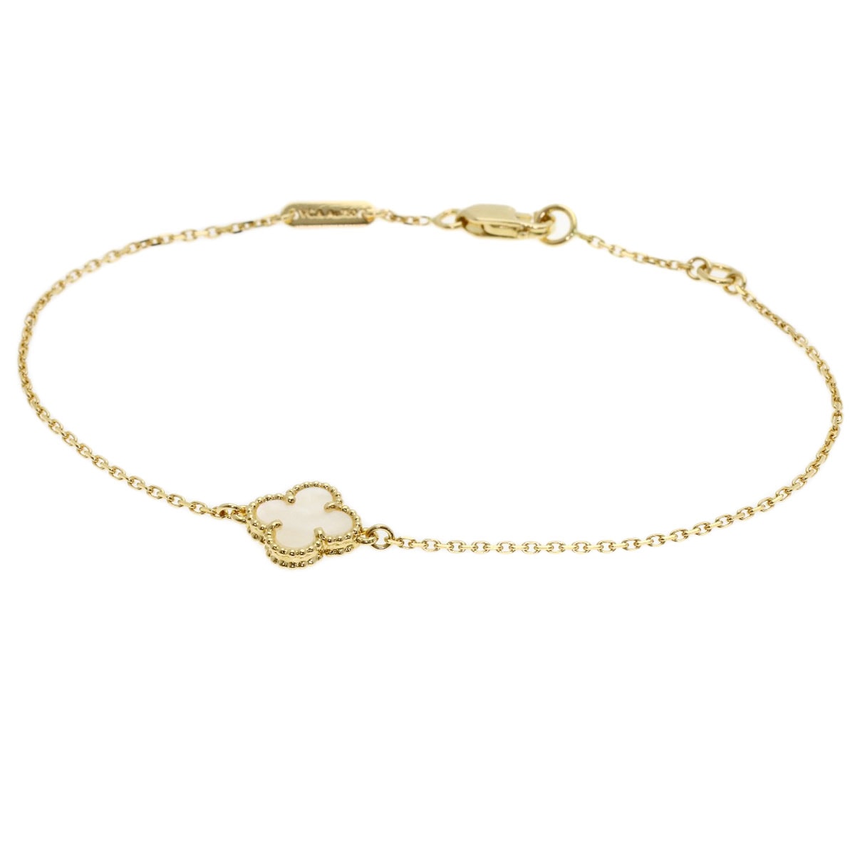 Van Cleef & Arpels ヴァンクリーフ&アーペル スウィート アルハンブラ シェル ブレスレット K18YG レディース [中古]