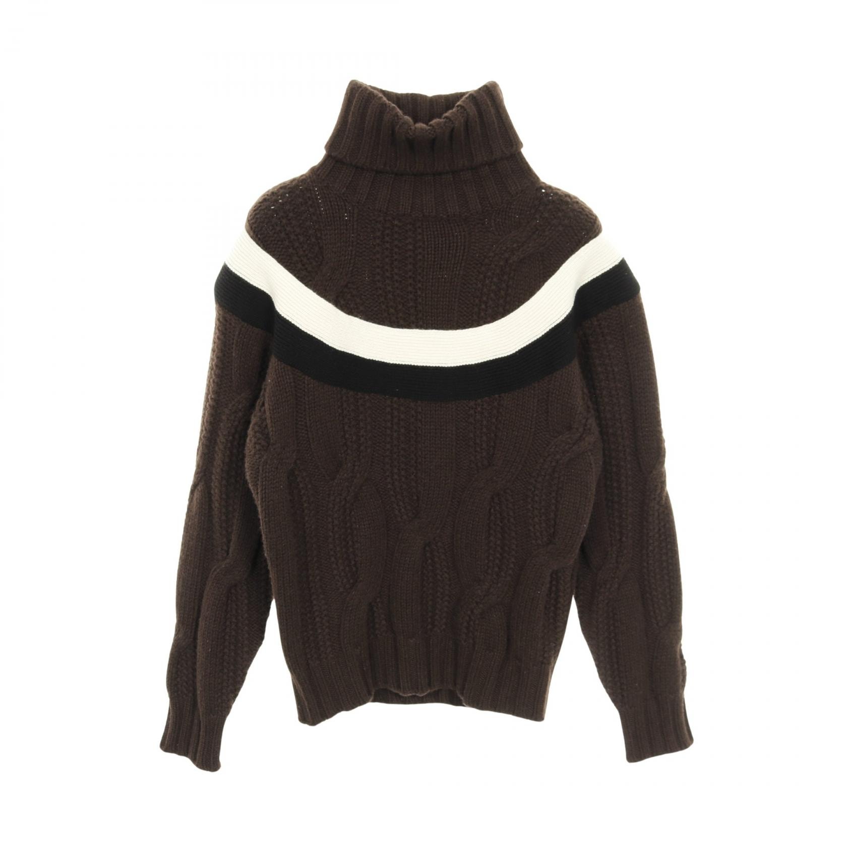 エルメス HERMES Yoke Torsad ヨークトルサド ニット 衣料品 トップス ウール カシミヤ ホワイト メンズ ブラウン系 / ブラック系 / ホワイト系 H267275H 【中古】