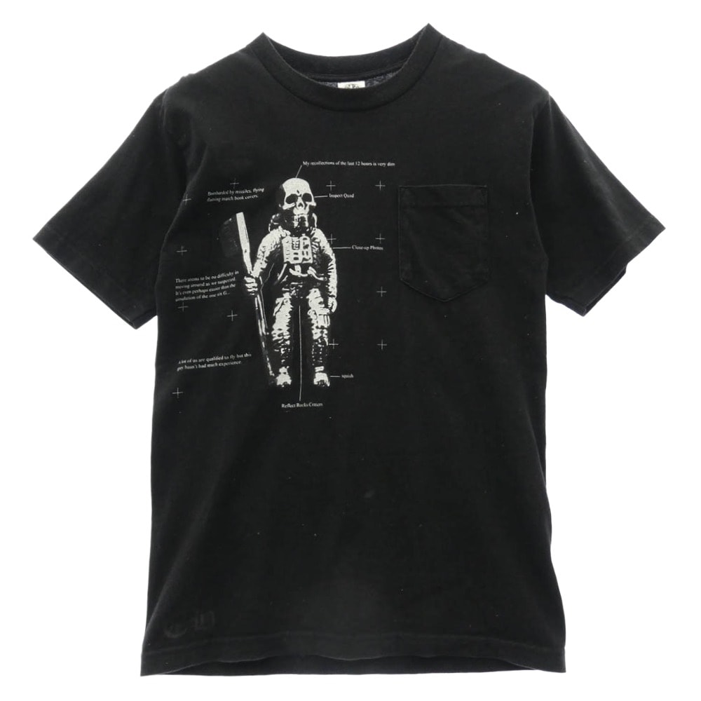CHROME HEARTS クロムハーツ(原本無) FOTI TEE フォティ スカルプリント クルーネック ポケット 半袖 Tシャツ ブラック系 M【中古】