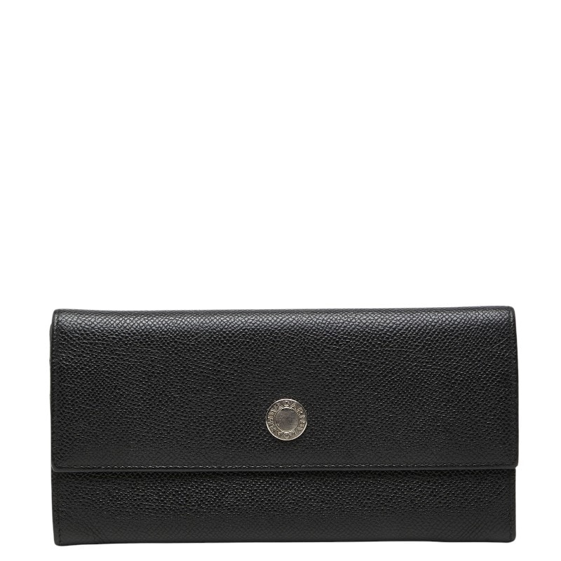 ブルガリ 二つ折り財布 ブラック レザー レディース BVLGARI 【中古】