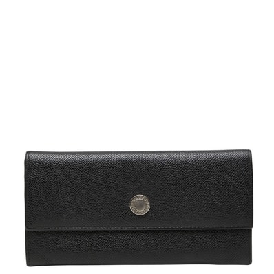 ブルガリ 二つ折り財布 ブラック レザー レディース BVLGARI 【中古】