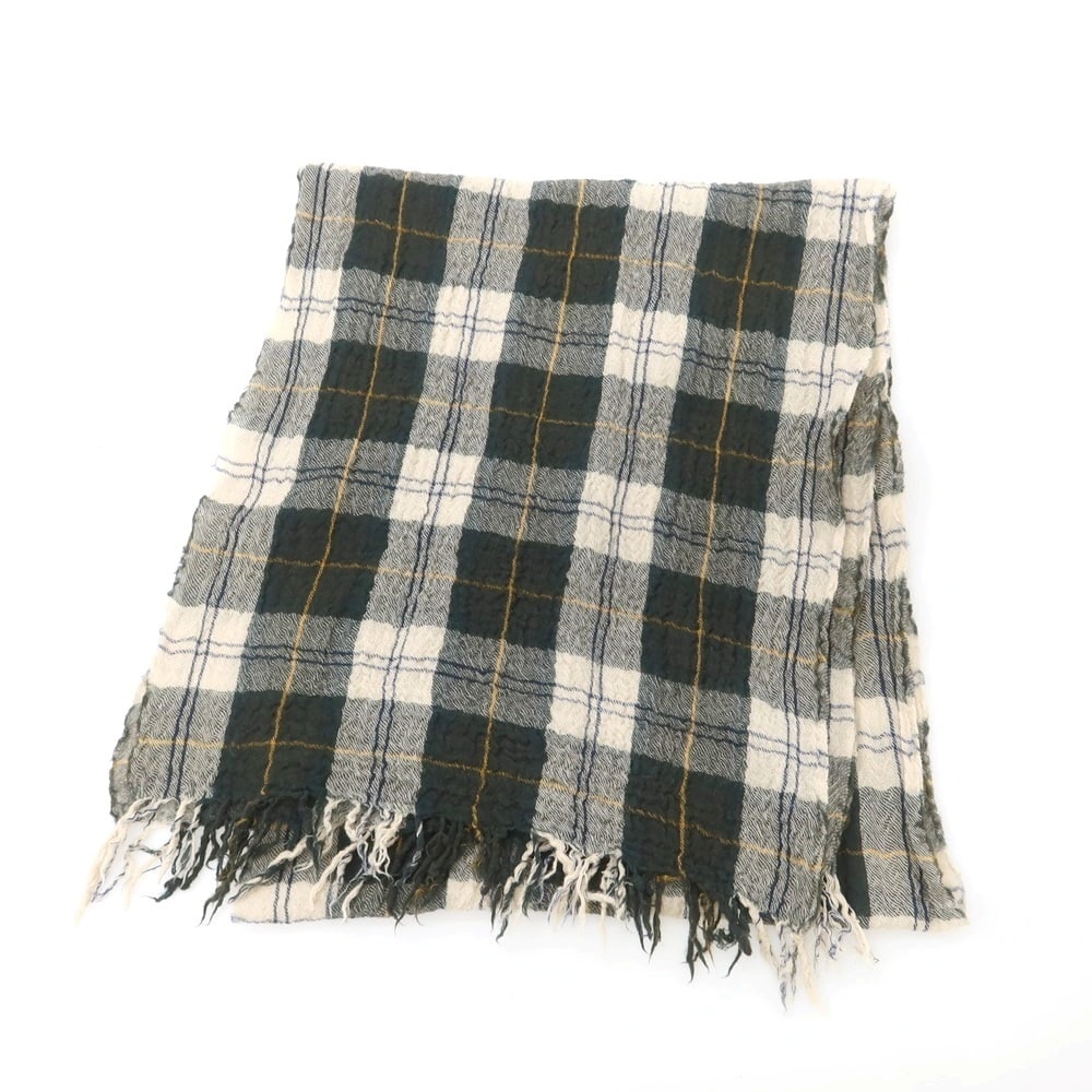 【中古】バブアー Barbour ウール ストール グリーン【メンズ】