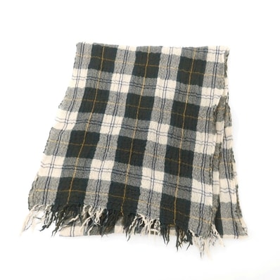 【中古】バブアー Barbour ウール ストール グリーン【メンズ】