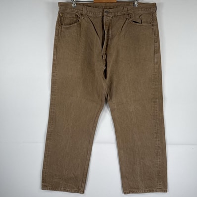 古着 リーバイス Levi's デニムパンツ 501 ジーパン ストレート 大きいサイズ ボタンフライ ビッグ カラーパンツ w44 L30 ブラウン系 メンズ