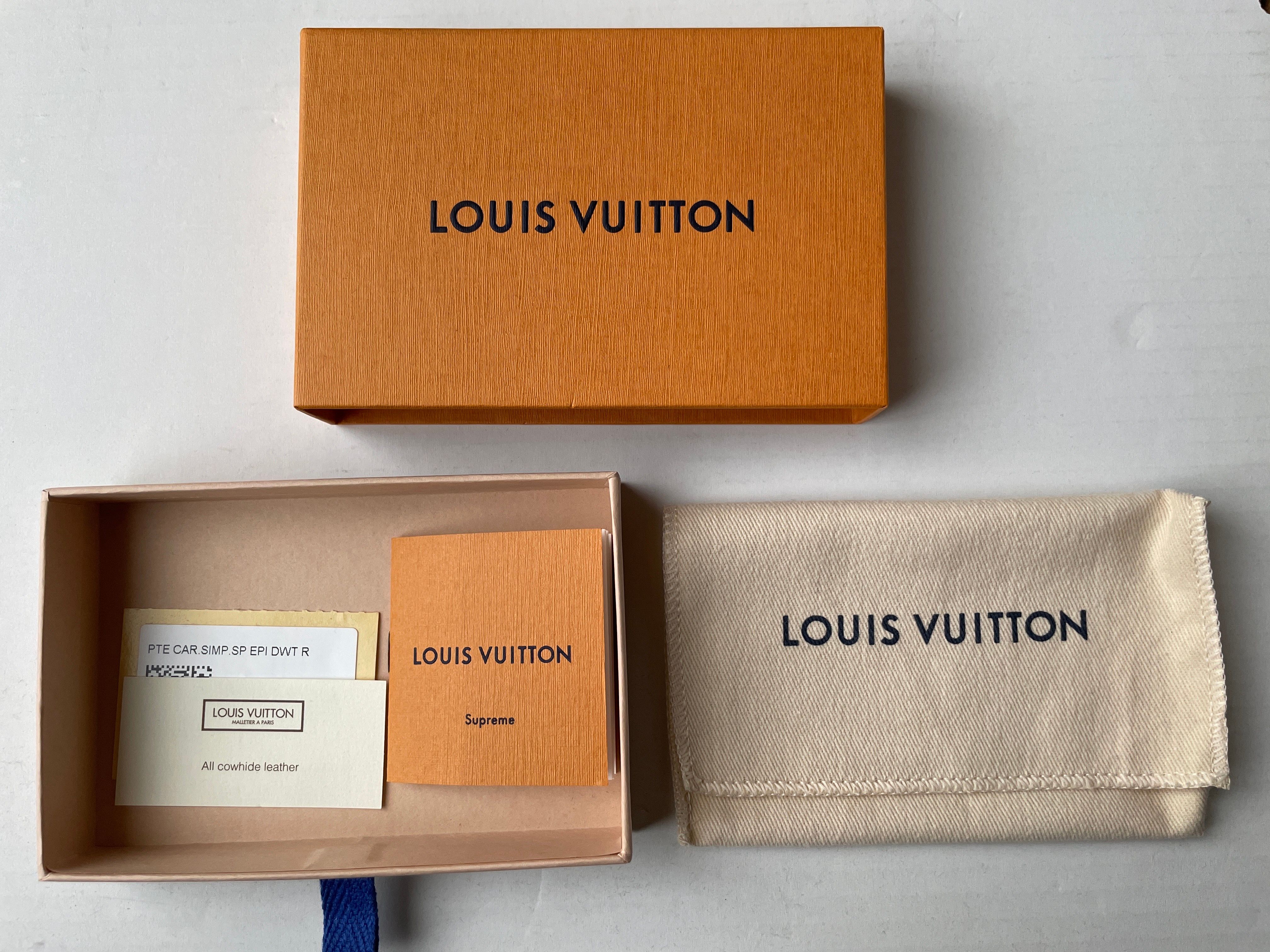 Supreme / Louis Vuitton Porte Carte Simple "Red"