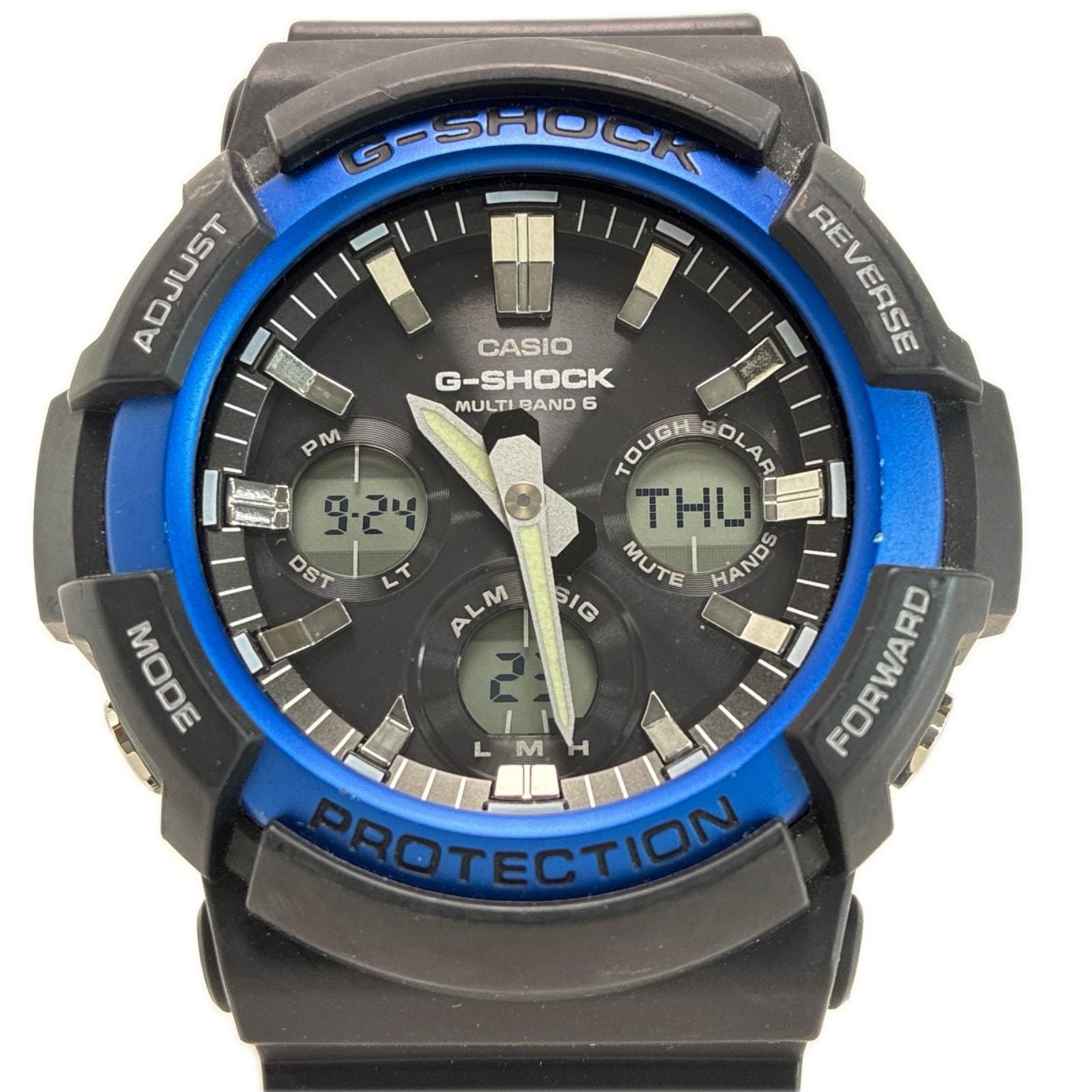 CASIO カシオ G-SHOCK デジアナウォッチ GAW-100B-1A2JF ブラック 腕時計 電波ソーラー メンズ