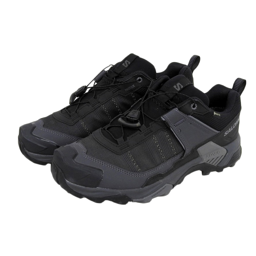 サロモン X Ultra 5 ワイド ゴアテックス ハイキングシューズ メンズ Black Asphalt Castlerock ブラック 27cm 477274 8.5(UK)