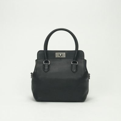 エルメス HERMES ツールボックス20 ツールボックス 20 バッグ トートバッグ ショルダーバッグ スイフト ノワール noir ブラック black 黒 シルバー金具 ヴォースイフト ハンドバッグ 2way
