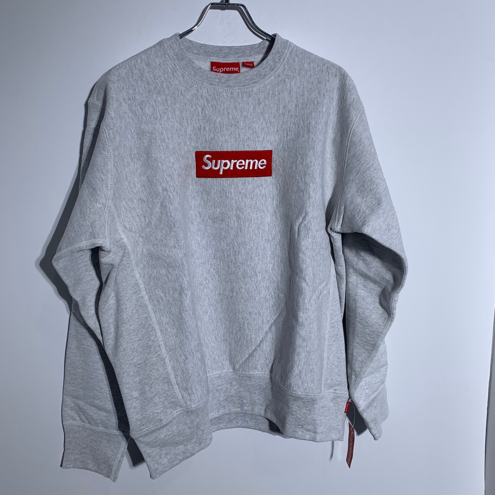 Supreme Box Logo Crewneck Sweatshirt "Ash Grey" (18FW)