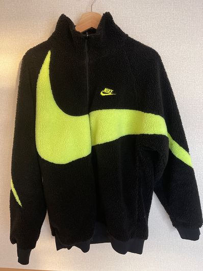 Nike Big Swoosh Reversible Boa Jacket"Black Neon"