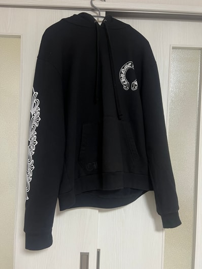 Chrome Hearts Horse Shoe Floral Pullover Hoodie "Black"
