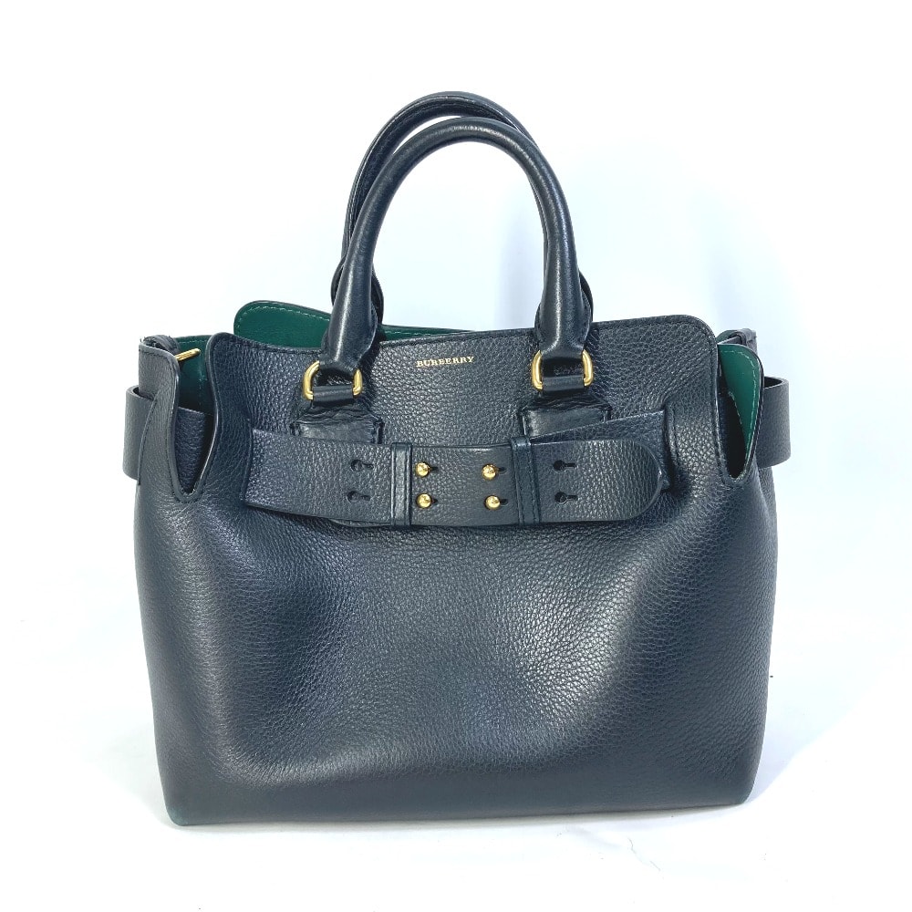 バーバリー BURBERRY ロゴ ベルトバッグ 4076733 ハンドバッグ カバン 肩掛け 2WAY ショルダーバッグ レザー ブラック