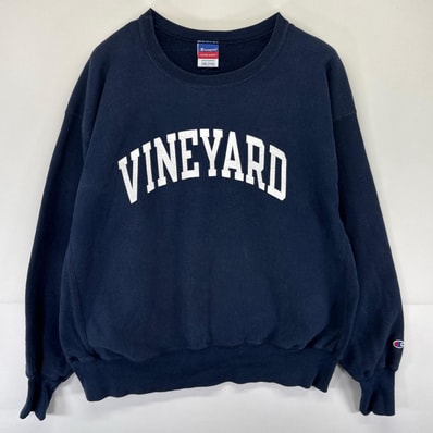 古着 00’s/00年代 チャンピオン Champion スウェット リバースウィーブ 大きいサイズ カレッジ トレーナー 2XL ネイビー系 メンズ