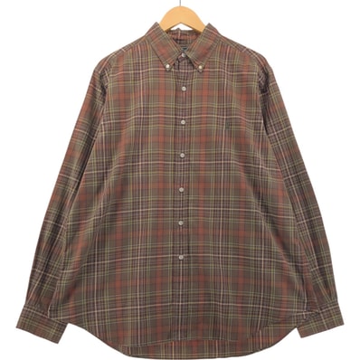 古着 ラルフローレン Ralph Lauren POLO by Ralph Lauren CLASSIC FIT 長袖 ボタンダウンチェックシャツ メンズXL相当/eaa555120