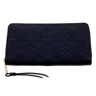 LOUIS VUITTON ルイ・ヴィトン ジッピー ウォレット 長財布 M61864 モノグラムアンプラント ブラック レディース【中古】