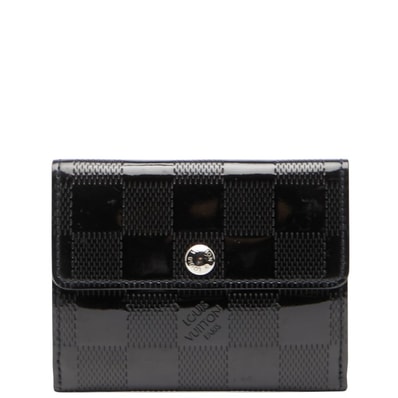 ルイ ヴィトン ダミエ ヴェルニ ラドロー コインケース カードケース M92136 ブラック パテントレザー レディース LOUIS VUITTON 【中古】