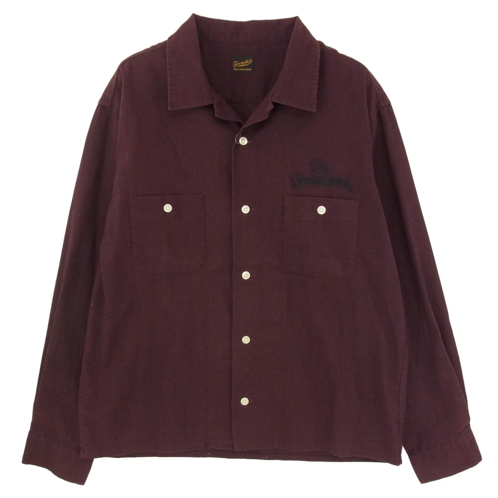 TENDERLOIN テンダーロイン T-BOWL SHT L/S 刺繡 ボーリング 長袖 シャツ パープル系 M【中古】