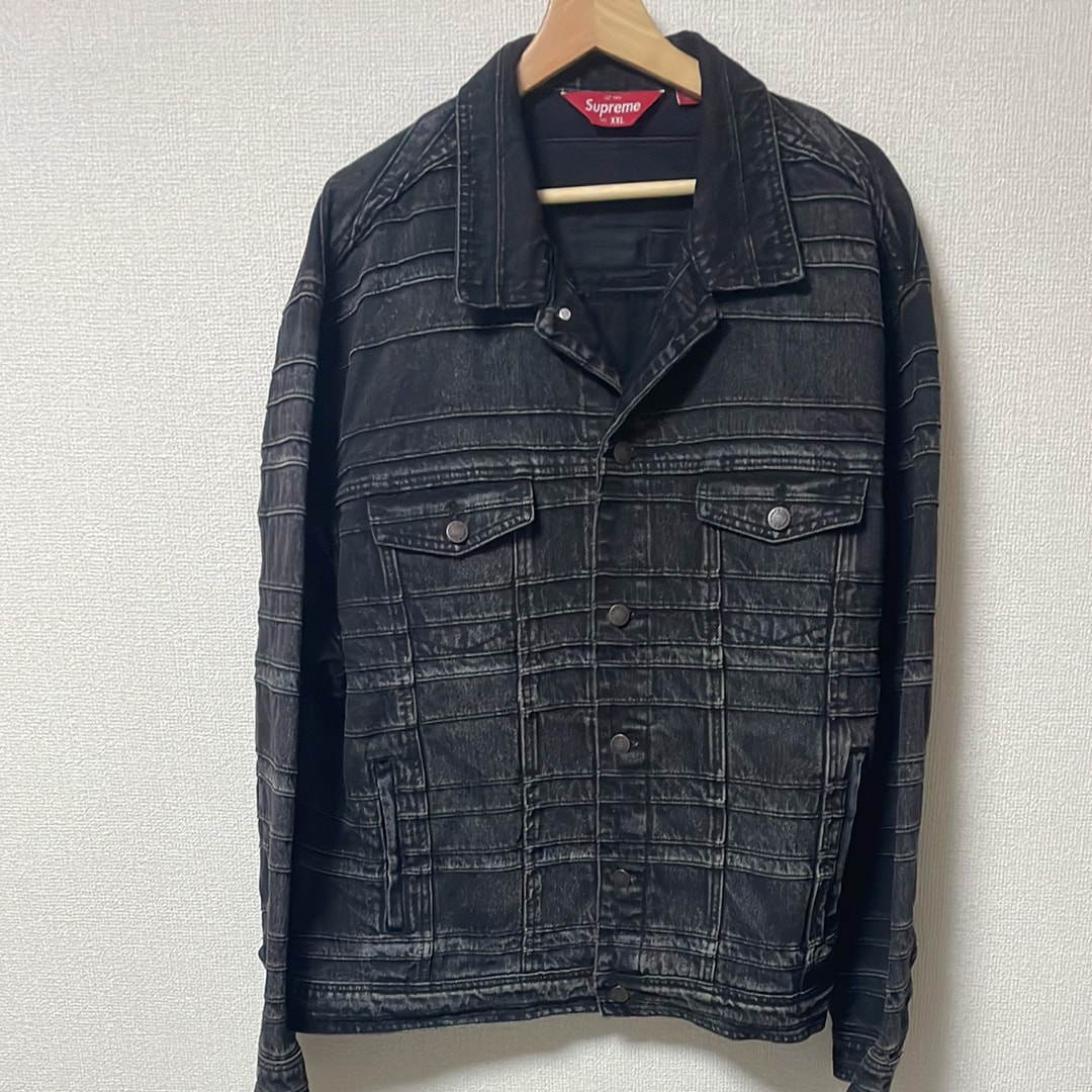 Supreme Layered Denim Trucker Jacket "Black"