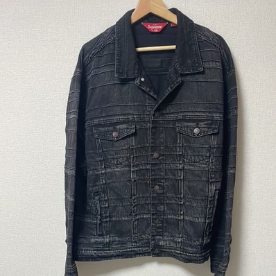 Supreme Layered Denim Trucker Jacket "Black"