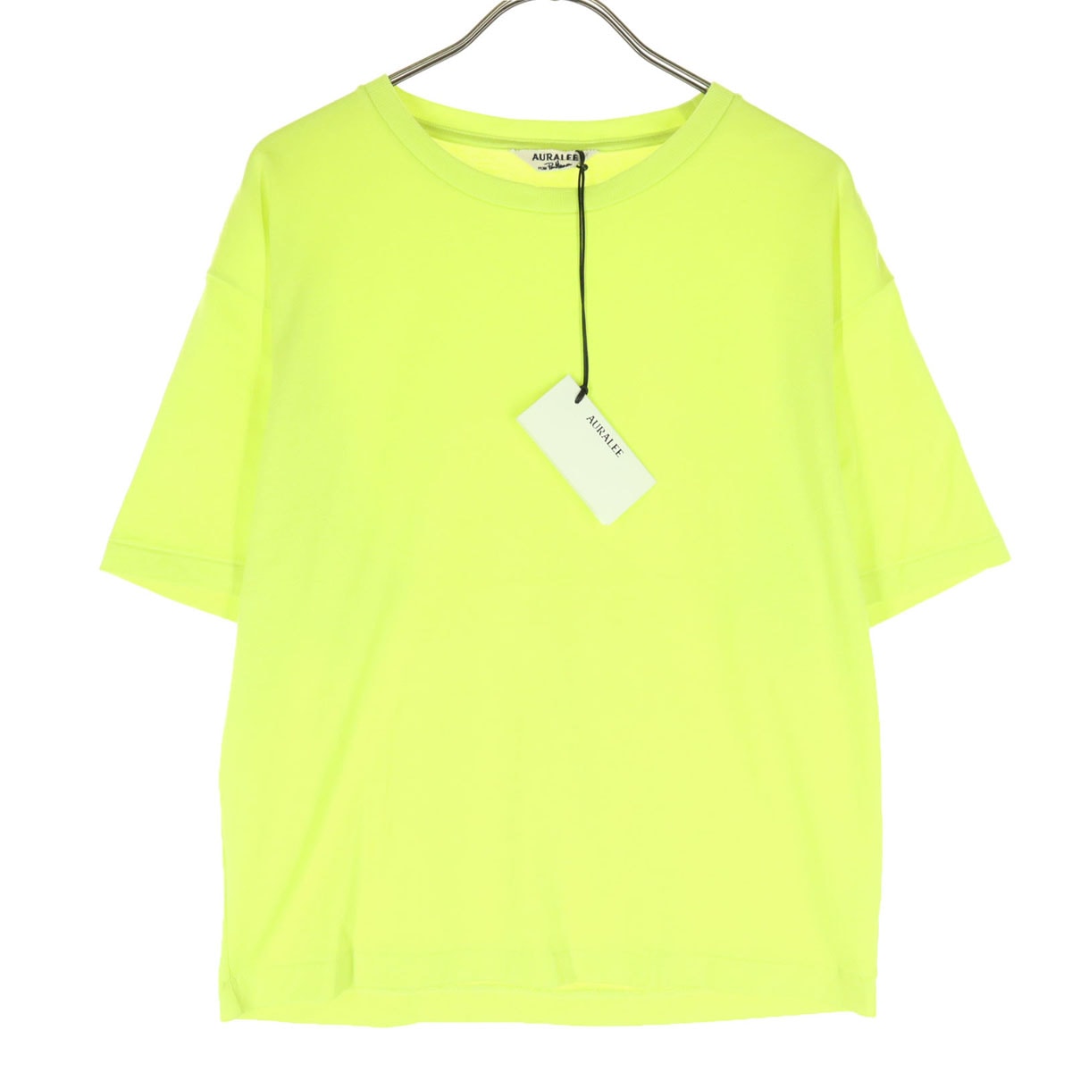 AURALEE オーラリー 日本製 Ron Herman ロンハーマン コラボ 半袖 ラスタープレーティング Tシャツ ライムグリーン系