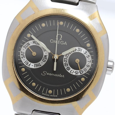 オメガ シーマスター ポラリス デイデイト クォーツ メンズ 【中古】